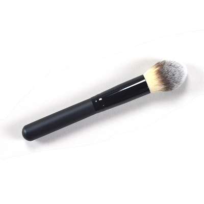 Private label brown flame shape makeup brush fluffy soft nylon hair loose powder brush