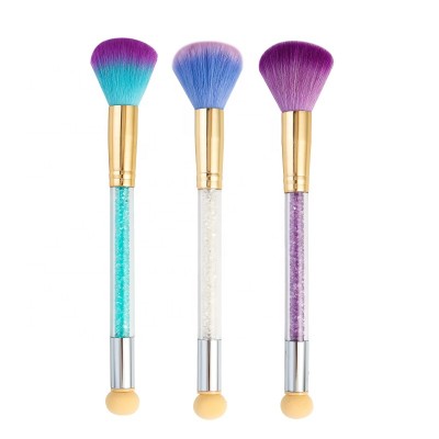 Factory direct sale UV Gel Painting Nail Gradient Shading Pen Double-ended Nail Brush Acrylic Rhinestones Handle Nail Sponge Pen